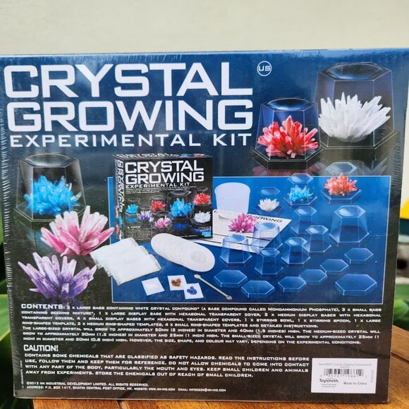 NEW 7 Crystal 4M Crystal Growing Science Experimental Kit Chemistry Display Case - Picture 8 of 12